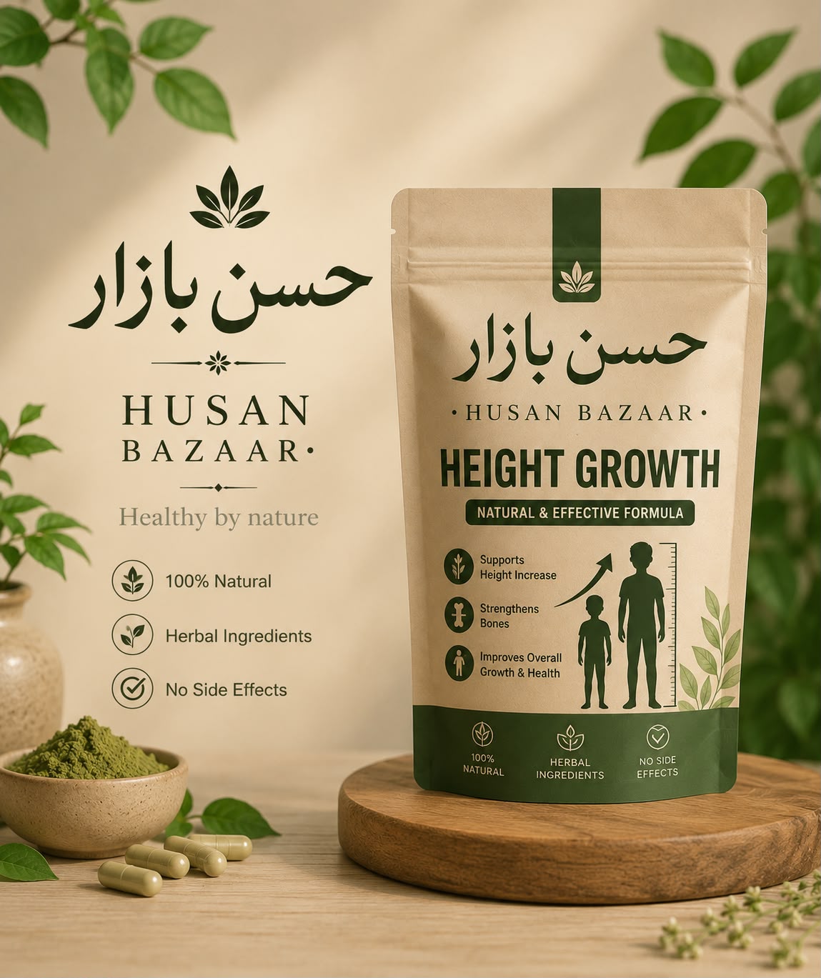 Height growth powder