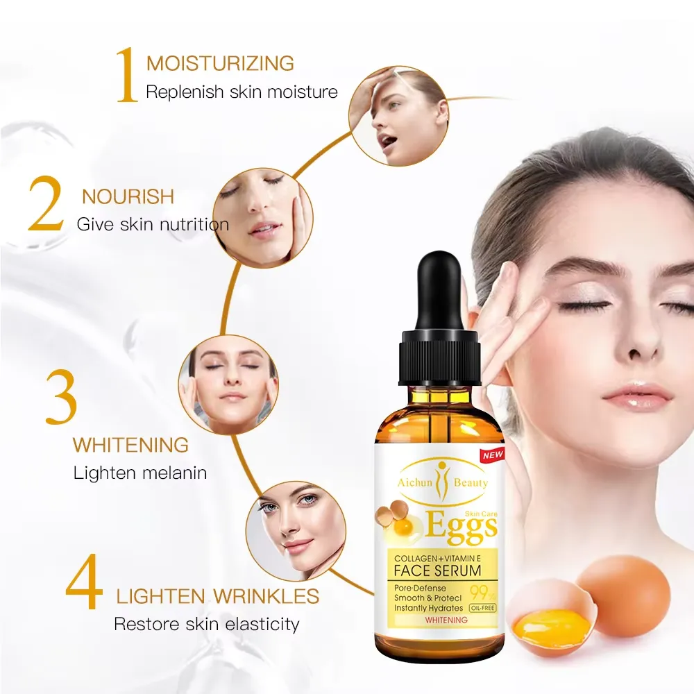 AICHUN BEAUTY Egg Serum 4 benefits - moisturizing, nourish, whitening, lighten wrinkles