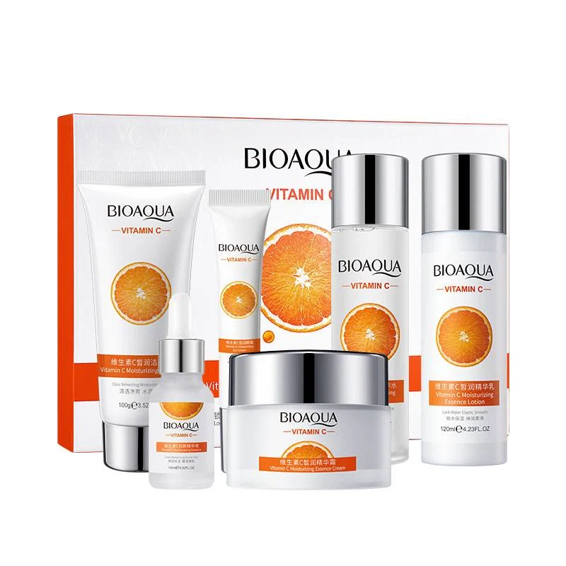 BIOAQUA 6-in-1 Vitamin C Skincare Gift Set complete kit with all 6 products