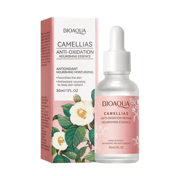 BIOAQUA Camellias Anti-Oxidation Nourishing Essence 30ml bottle and box